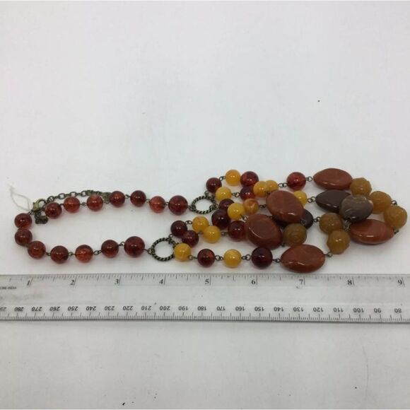 Robert Rose Faux Amber Beaded Necklace 20" NWOT - Picture 4 of 4